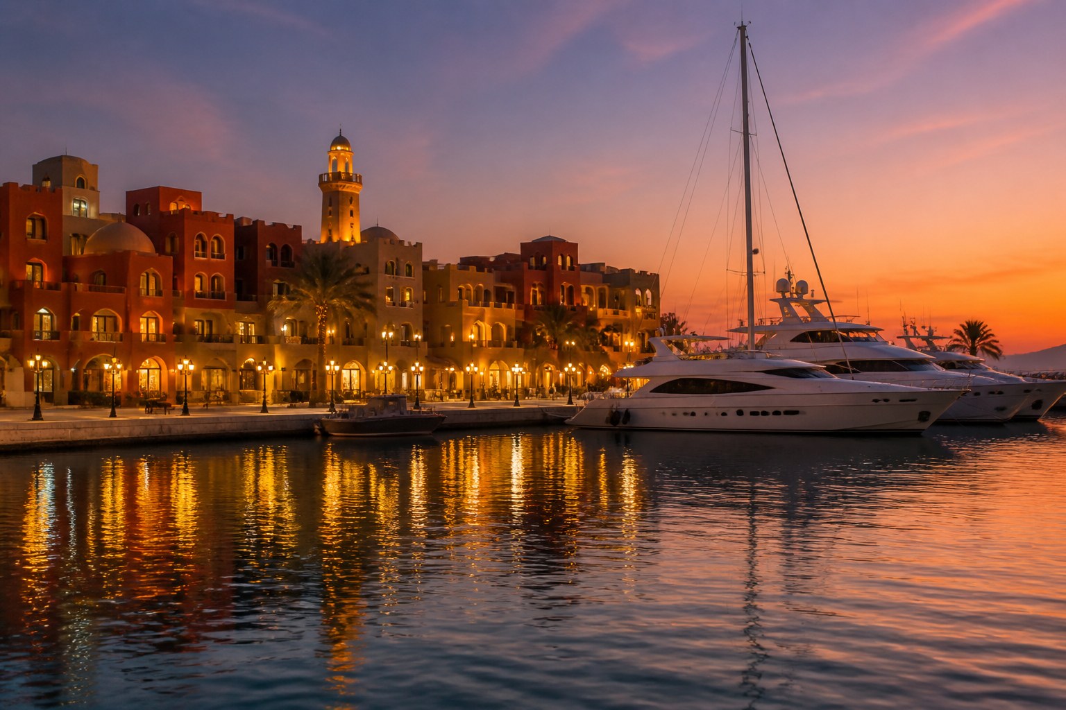Hurghada bei Nacht: private Abendtour